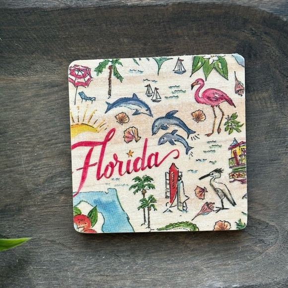 Handmade Florida Themed Coasters - Multicolor - Picture 3 of 3